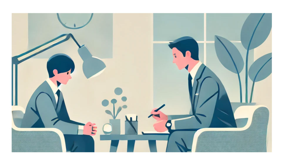 自己分析を深めるために、就活アドバイザーからフィードバックを受ける学生